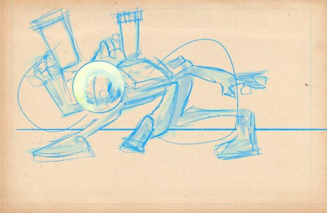 Rough Captain Yeah sketch