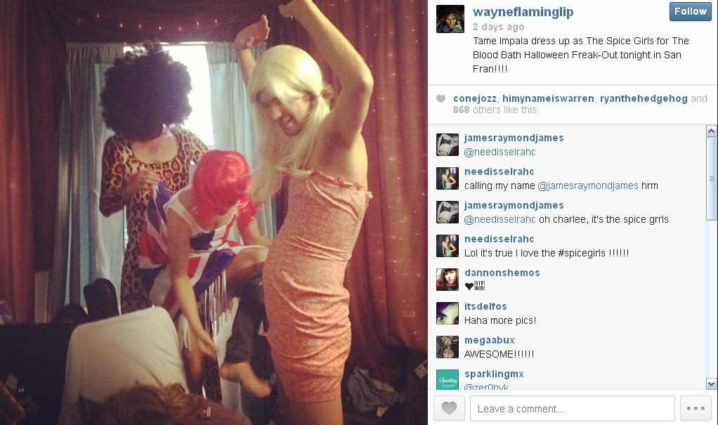 Tame Impala dress up as The Spice Girls